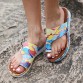 Women Casual Comfy Summer Vacation Colorful Thumb Slippers